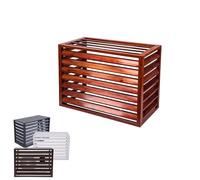 Housse de pompe à chaleur extérieure - Housse de protection en aluminium 1,5 P pour condensateur de réduction du bruit, support de plantes multifonction pour améliorer l'environnement extérieur