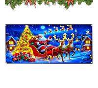 Housse de Porte de Garage de Noël Grande Décoration Lumineuse Extérieure | Couverture De Porte De Garage D'Hiver Et De Noël pour Maison Fête Jardin Porche