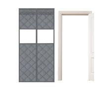 Housse de Porte Isolante Pour La Période d'Hiver Porte Magnétique Barrière | Avec fenêtre transparente, housse de porte de protection contre la température résistante aux intempéries pour l'hiver pour