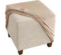 Housse de Pouf Carré 50x50/40x40/35x35/45x45/60x60cm Extensible Housse Ottomane,Housses de Repose-Pieds en Velours Doux pour Protéger Housse de Pouf avec Fond élastique (60x60cm/24x24in #3