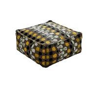 Housse de pouf carrée non rembourrée - Style bohème - Tissé | Pas de rembourrage inclus, tissu tissé bohème, coutures robustes, facile à remplir avec de vieilles literies