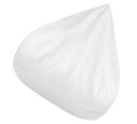 Housse de Pouf de Sol Ronde Blanche en Tissu, avec Fermeture Éclair | Coque Intérieure sans Rembourrage, Design sans Particules, Forme Régulière, Usage Salon, Confort Minimaliste