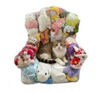 Housse de pouf en forme d'animal en peluche - Chaise porte-jouets transparente, étui de rangement en peluche de grande capacité, organisateur de sièges confortables au sol | Chambre pour tout-petits