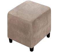 Housse de Pouf Ottomane Carré/Rectangulaire 35x35/40x40/60x60/100x100 Extensible, xxl Housses de Repose-Pieds en Jacquard Doux pour protéger Le Repose-Pieds, Housse de Pouf avec Fond élastique ( Color