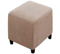 Housse de Pouf Ottomane Carré/Rectangulaire 35x35/40x40/60x60/100x100 Extensible, xxl Housses de Repose-Pieds en Jacquard Doux pour protéger Le Repose-Pieds, Housse de Pouf avec Fond élastique ( Color