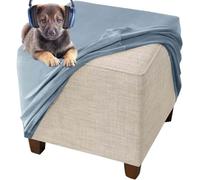 Housse de Pouf Ottomane Carré/Rectangulaire 35x35/40x40/60x60/100x100 Extensible, xxl Housses de Repose-Pieds en Jacquard Doux pour protéger Le Repose-Pieds, Housse de Pouf avec Fond élastique ( Color