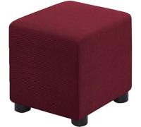 Housse de Pouf Ottomane Carré/Rectangulaire 35x35/40x40/60x60/100x100 Extensible, xxl Housses de Repose-Pieds en Jacquard Doux pour protéger Le Repose-Pieds, Housse de Pouf avec Fond élastique ( Color
