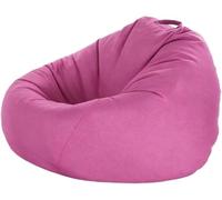 Housse De Pouf Poire sans Rembourrage, Pochette Rangement Géante en Coton Lin Lavable pour Salon, Chambre, Jardin - pour Adulte, Ado Et Enfant(Rose,90x110cm)