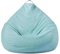 Housse De Pouf Poire sans Rembourrage, Pochette Rangement Géante en Coton Lin Lavable pour Salon, Chambre, Jardin - pour Adulte, Ado Et Enfant(Sky Blue,45x30cm)