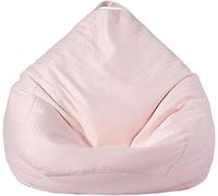 Housse De Pouf Poire sans Rembourrage, Pochette Rangement Géante en Coton Lin Lavable pour Salon, Chambre, Jardin - pour Adulte, Ado Et Enfant(Pink,90x110cm)