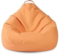 Housse De Pouf Poire sans Rembourrage, Pochette Rangement Géante en Coton Lin Lavable pour Salon, Chambre, Jardin - pour Adulte, Ado Et Enfant(Orange,90x110cm)