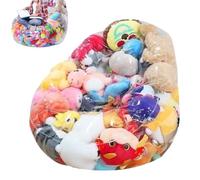 Housse de pouf - Sac de rangement en PVC imperméable, organisateur avec capacité |, organisateur de rangement durable pour animaux en peluche, conteneur en tissu lavable avec fermeture éclair pour