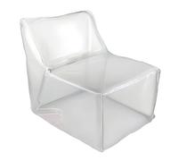Housse de pouf transparente en forme d'animal en peluche - Sac de rangement en PVC de 60 cm, imperméable et réutilisable - Organiseur de jouets en peluche | Chaise de sol, canapé, siège relaxant pour