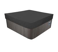 Housse De Protection Carrée Imperméable En Tissu Oxford 420D Pour Spa Extérieur,Bache Pour Bain À Remous Carrée De Jardin, Imperméable, Anti-poussière Et Résistante Aux UV-Black Noir||220x220x30cm