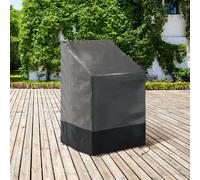IDMarket Housse de protection pour 4 à 6 chaises de jardin empilables 70 x 70 x 120 cm Gris