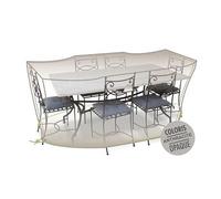 Jardiline Housse de protection Cover Air pour table rectangulaire + 8 chaises 240 x 130 x 70 cm