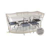 Jardiline Housse de protection Cover Air pour table rectangulaire + 8 chaises 240 x 130 x 70 cm