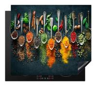 Housse de protection cuisinière décoration cuisine tapis protection induction 40x60 cm herbes - épices - pour la cuisine