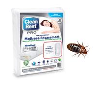 Housse de protection de matelas anti-punaises de lit CleanRest Pro 2 places Queen 160 cm