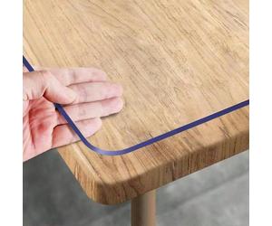 Housse de protection de table de café d'extérieur en PVC 0,25 mm, nappe de table, tapis de table, coussin de chaise en cristal, nappe de table de réunion de bureau, nappe de jardin, protecteur de tabl