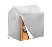 Housse de protection d'extérieur pour enfants en tissu Oxford 210D imperméable et coupe-vent avec cordon de serrage réglable en bas et fermeture éclair latérale (145 x 145 x 160 cm)