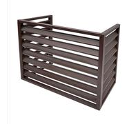 Housse de protection durable pour climatiseur extérieur - Panneaux de clôture en aluminium marron et boîtier de poubelle - Housse de protection durable pour unité de climatisation avec design élégant