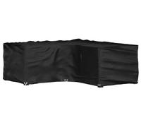 Housse de protection en forme de L pour salon de jardin - Housse de protection pour canapé d'angle - 12 œillets - Bâche en plastique étanche - 185x185x70 cm - Noir