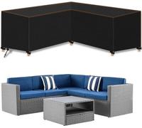 Housse de protection en L pour mobilier de jardin, mobilier de jardin de détente, bâche, ensemble de salon de haute qualité, imperméable et résistant au vent, tissu Oxford 420D, housse de protection p