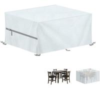 Housse de protection étanche pour meubles de jardin Unyqoos® – Tissu Oxford 420D, enduit de PU, résistant aux UV, résistant à la déchirure, avec 4 attaches d'angle et 2 cordons de serrage, sac de rang