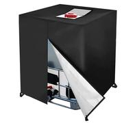 Housse de protection imperméable et résistante en tissu Oxford noir de 1 000 L pour réservoir IBC