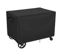 Housse de protection imperméable Oxford 420D pour chariot de barbecue, pour table de four à pizza, meubles de terrasse, coupe-vent avec clips, cordon de serrage, poignées, noir