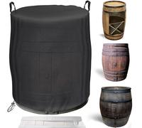 Housse de protection imperméable pour citerne de pluie Oxford 420D,Convient pour les citernes de pluie étroites, tonneau de vin, coupe-vent, résistant aux intempéries, résistant aux UV (75x75x125 cm)