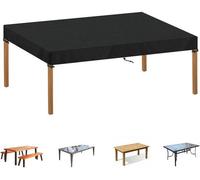 Housse de protection imperméable Unyqoos® pour table de jardin, dimensions 160x100x15 cm, en Oxford 420D avec revêtement PU, imperméable et offrant une protection UV