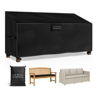 Housse de protection Kingsleeve® pour bancs de Jardin, Bâche de protection extérieur en Tissu Oxford 163 x 66 x H 63/89 cm