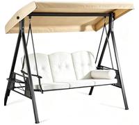 Housse de Protection pour Balancelle de Jardin, Toile de Rechange pour BalançOire, Housses pour Mobilier de Jardin(Beige)