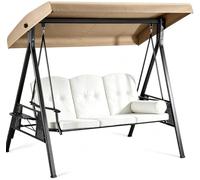 Housse de Protection pour Balancelle de Jardin, Toile de Rechange pour BalançOire, Housses pour Mobilier de Jardin(Khaki)