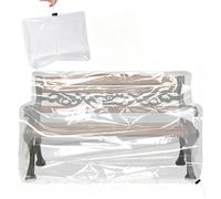 Housse de protection pour banc de jardin, modèle 2 places, dimensions 135 x 80 x 75 cm, transparente