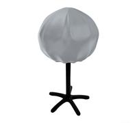 Housse de protection pour barbecue 210D - 50 x 46 cm - Imperméable à la poussière - Tissu Oxford - Pour barbecue rond - Gris