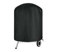 Housse de protection pour barbecue au charbon de bois, imperméable, anti-poussière, 70 x 70 cm, tissu noir, design compact, protection de four ronde robuste pour terrasse, plage, camping et