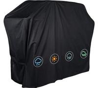 Housse de protection pour barbecue Unyqoos® en tissu Oxford 420D, résistante aux intempéries, avec une coupe ajustée et un sac de rangement, dimensions : 147 x 61 x 122 cm, équipée de sangles auto-adh