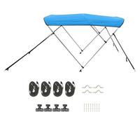 Housse de protection pour Bimini à 3 arcs, fabriquée en polyester 600D résistant et dotée d'une structure en alliage d'aluminium robuste. Cette marquise de bateau résistante aux intempéries offre une