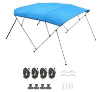 Housse de protection pour Bimini à 4 arceaux, fabriquée en polyester 600D résistant et dotée d'une structure en alliage d'aluminium robuste. Tente de protection solaire étanche pour bateau, incluant u