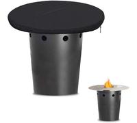Housse de protection pour brasero, housse imperméable pour plaque de cuisson 500D, Ø 83/103 cm, housse coupe-vent pour brasero et barbecue, noir (103 x 10 cm)