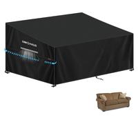 Housse de protection pour canapé de jardin, dimensions 155x85x81/61 cm, tissu Oxford 420D, imperméable, adaptée à l'hiver