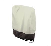 Housse de protection pour chaise pliante - Bâche en toile Oxford pour chaise de jardin - Résistante au vent et protégeant du soleil - Anti-poussière - Beige et marron - Sac de rangement inclus