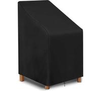 Housse de protection pour chaises de jardin, 64 x 64 x 120 cm, housse pour chaises empilables, 6 à 10 pièces, résistante aux intempéries, imperméable, résistante à la neige, anti-poussière.