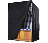 Blumfeldt Housse de fauteuil de plage Grandeur – polyester résistant aux UV, extra hydrofuge – Noir