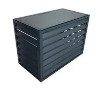 Housse de protection pour climatisation extérieure et panneaux de clôture en aluminium, boîtier de protection résistant aux intempéries pour unités de climatisation et poubelles, couleur grise et