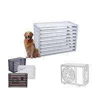 Housse de protection pour climatiseur extérieur - Housse de protection en aluminium pour pompe à chaleur 1,5P/2-3P/5P - Clôture de confidentialité AC durable et résistante aux intempéries pour éviter