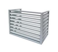 Housse de protection pour climatiseur extérieur toutes saisons - Boîtier de poubelle en aluminium durable et panneaux de clôture, protection contre les intempéries pour unité de climatisation - Design